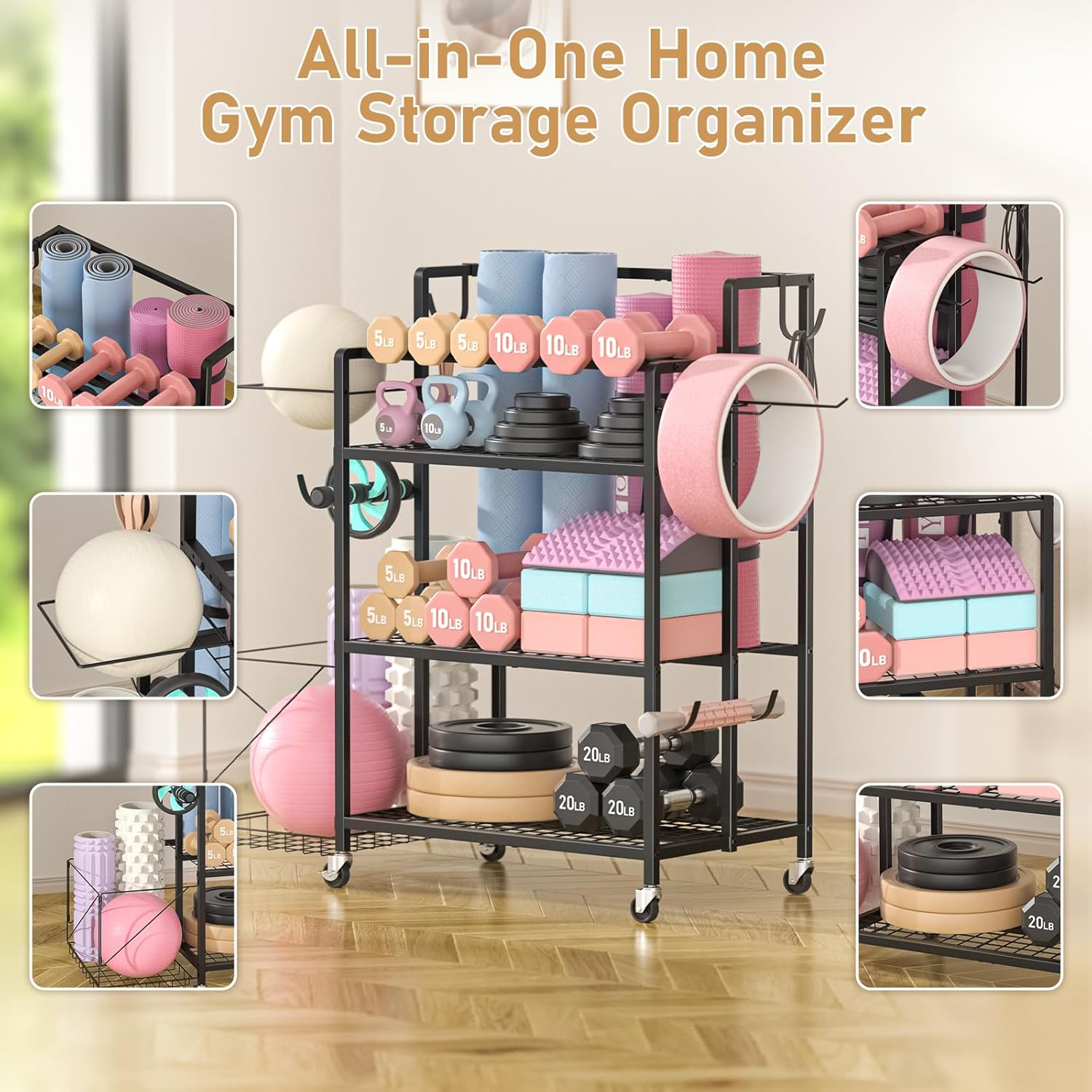 Home Gym Storage, No Material  - Kettlebell review and price