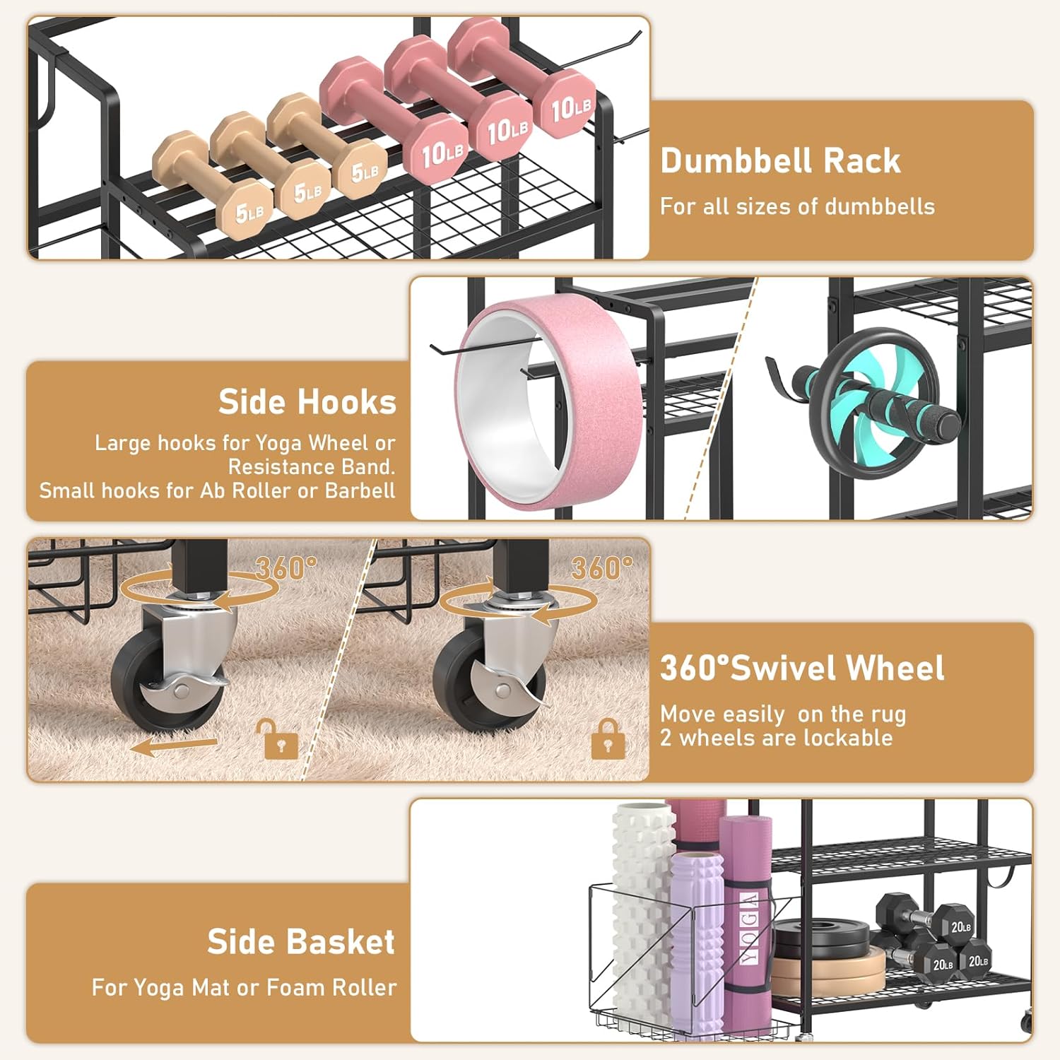 Home Gym Storage, No Material  - Kettlebell review and price