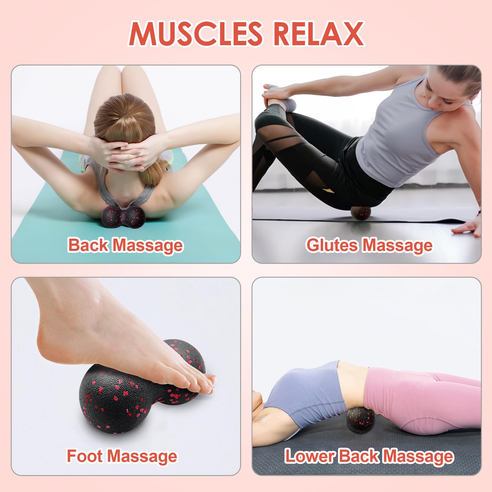 Hollow Yoga Roller Massage Pea - Yoga Fitness Stretching review and price