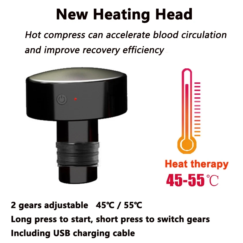 New Heat Fascia Gun Massage He - Vibration Massage Gun review and price