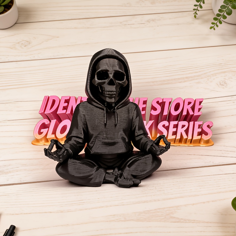 Gothic Hooded Skeleton Statue  - Yoga Fitness Model review and price