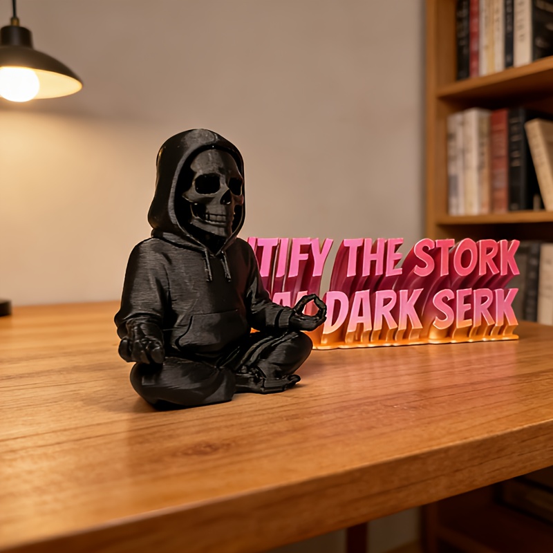 Gothic Hooded Skeleton Statue  - Yoga Fitness Model review and price
