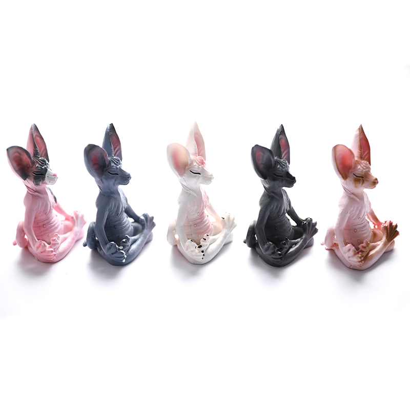 Whimsical Buddha Cat Figurine  - Yoga Fitness Model review and price