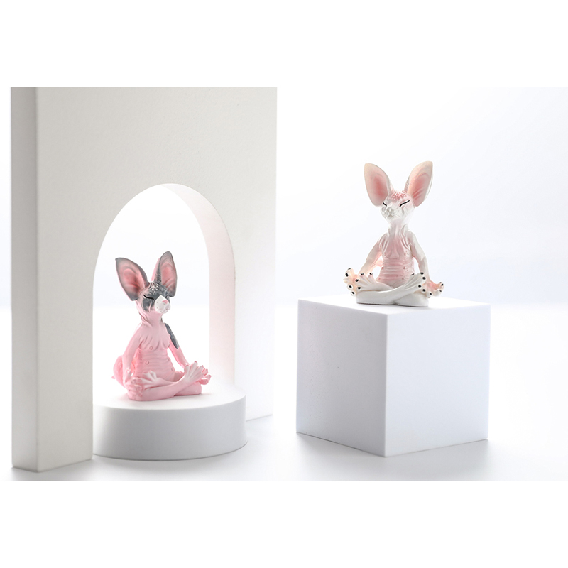 Whimsical Buddha Cat Figurine  - Yoga Fitness Model review and price