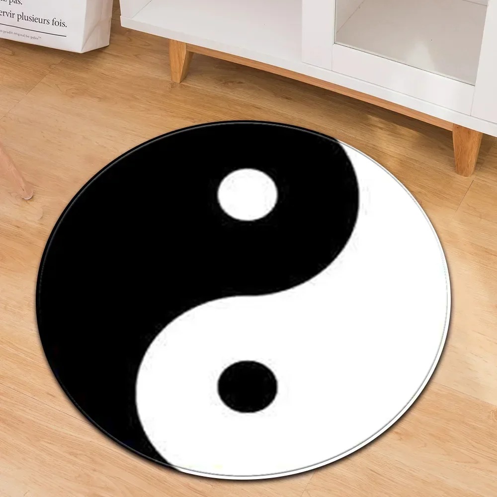 Yin Yang Taiji Round Rug Flowe - Yoga Fitness Model review and price