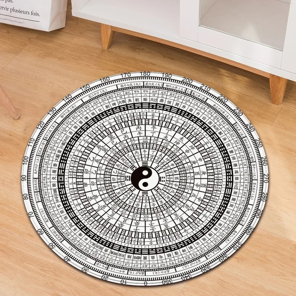 Yin Yang Taiji Round Rug Flowe - Yoga Fitness Model review and price