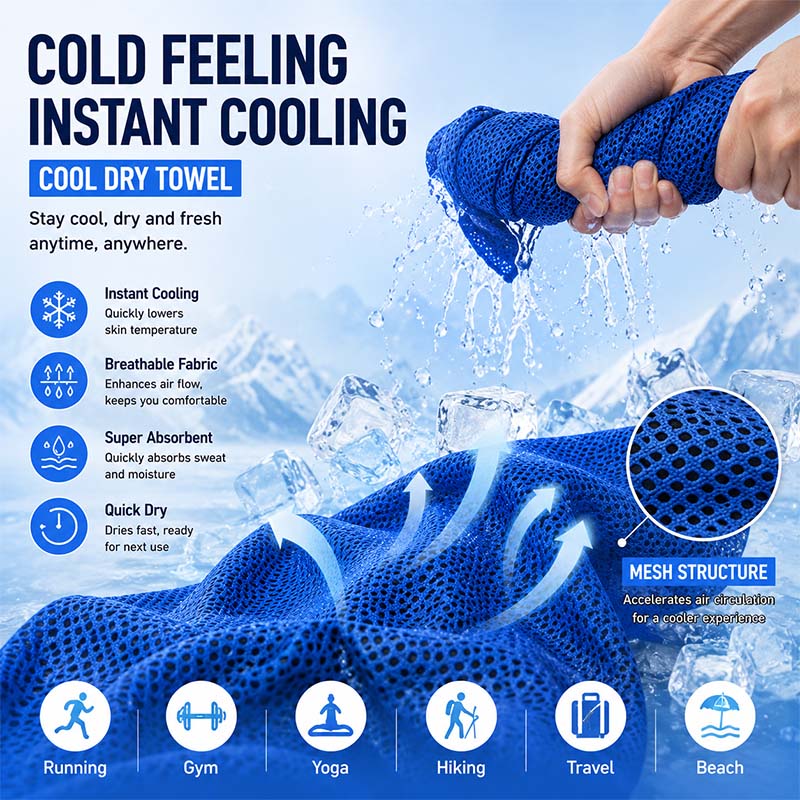 Instant Cooling Towel with EVA - Yoga Fitness Gym review and price