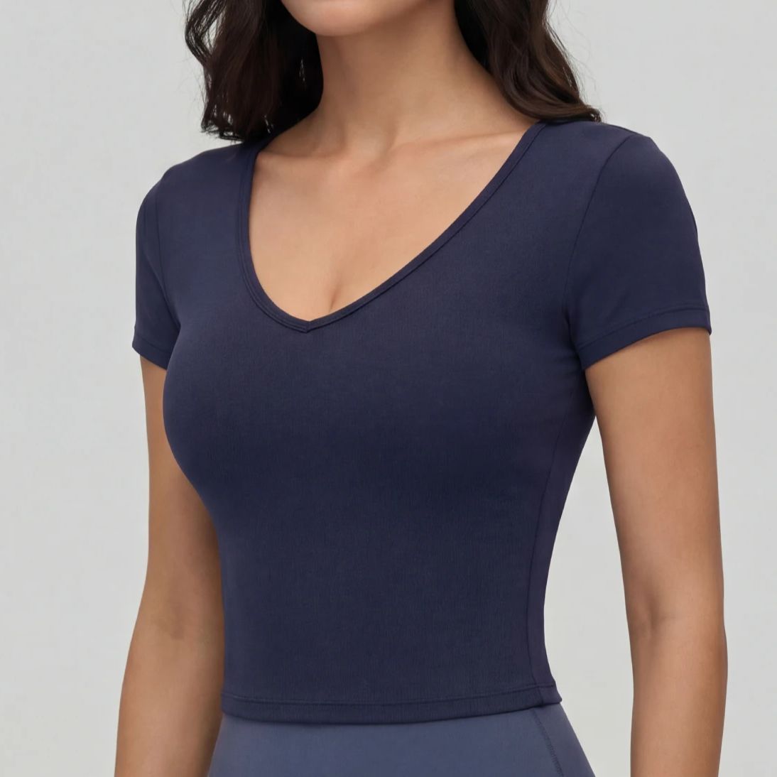 Women's V-neck short-sleeve yo - Yoga Fitness Stretching review and price