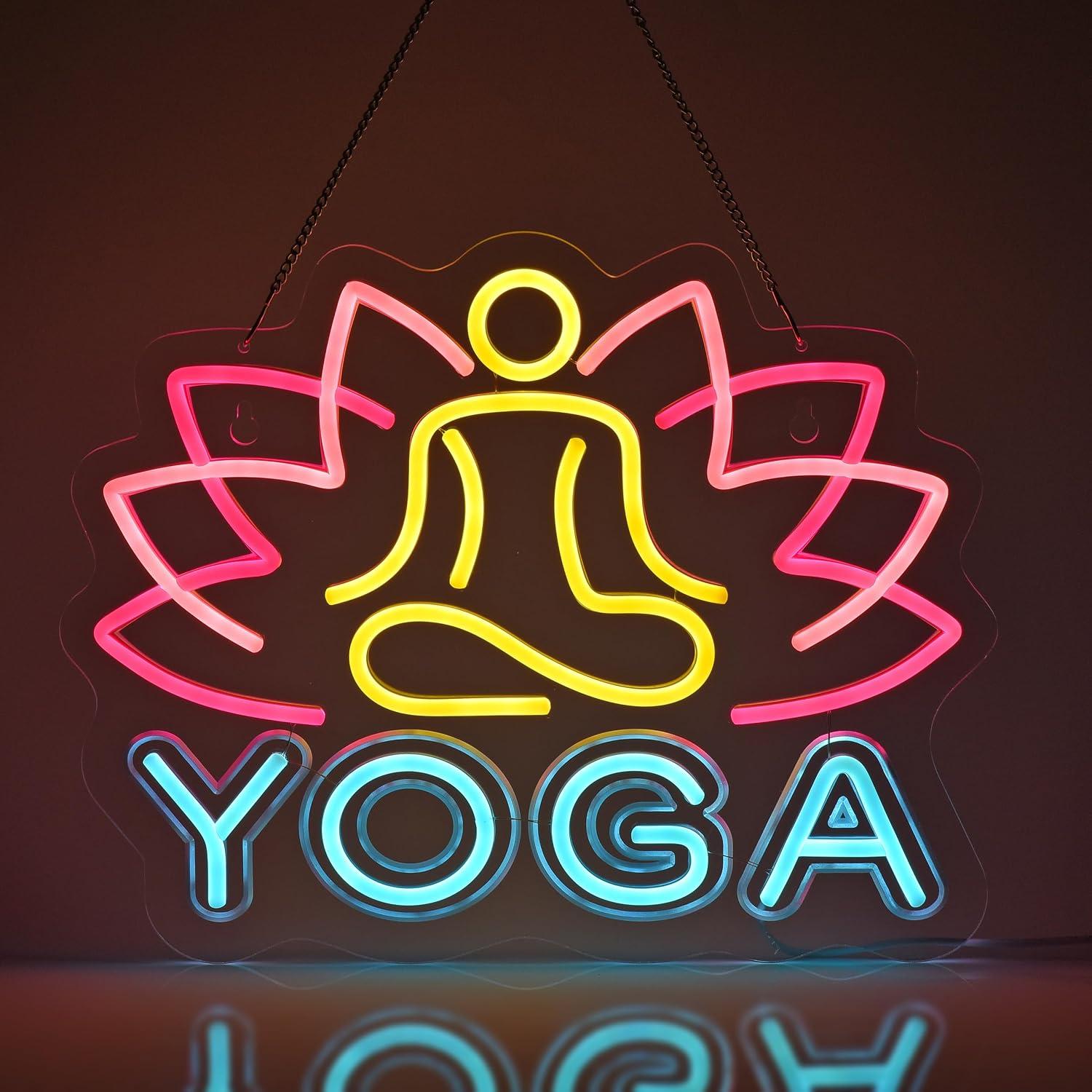 Yoga Neon Sign Dimmable LED Ne - Yoga Fitness Club review and price