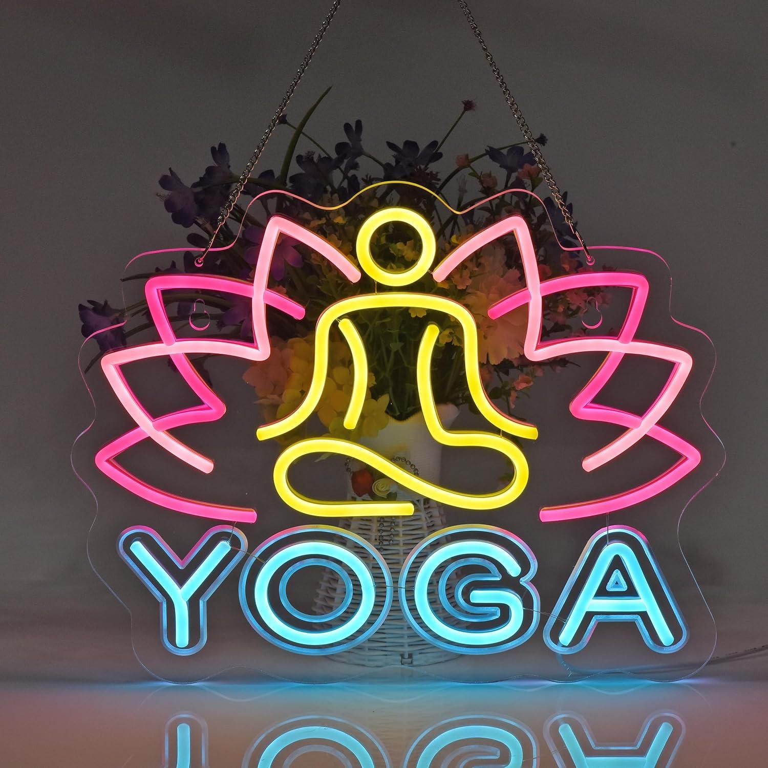 Yoga Neon Sign Dimmable LED Ne - Yoga Fitness Club review and price