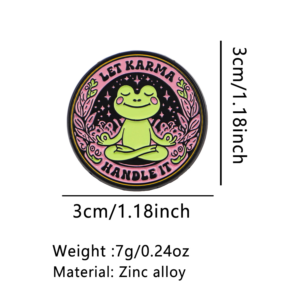 Yoga Frog Enamel Pin LET KARMA - Yoga Fitness Model review and price