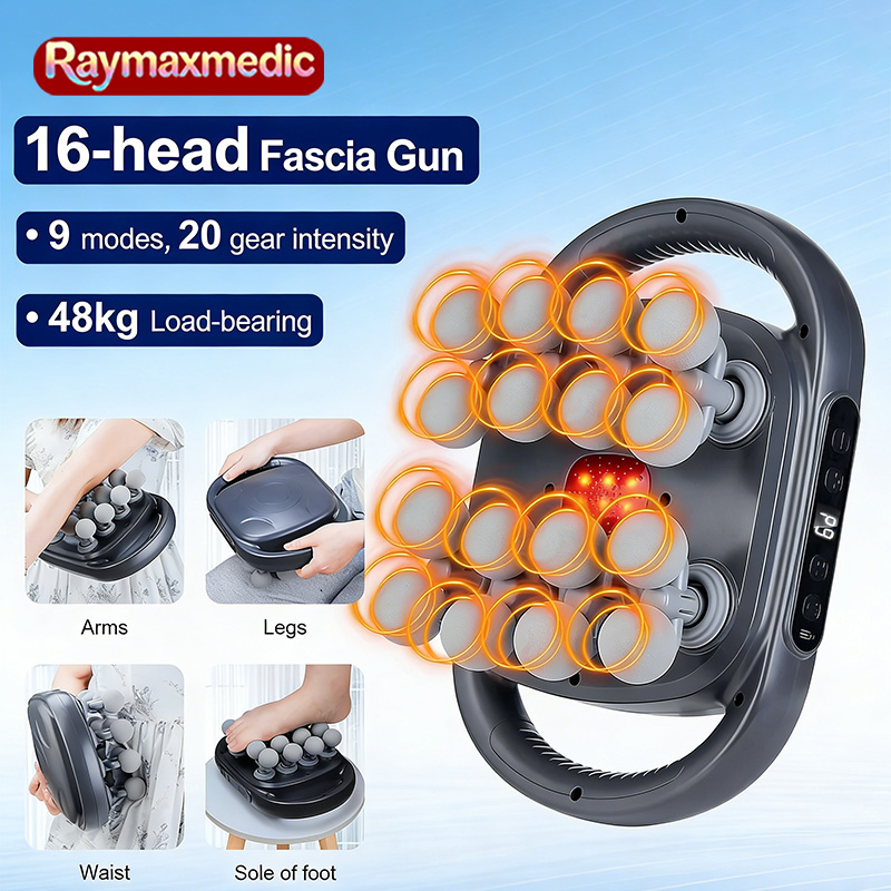 Customizable 16-Head Fascia Gu - Vibration Massage Gun review and price